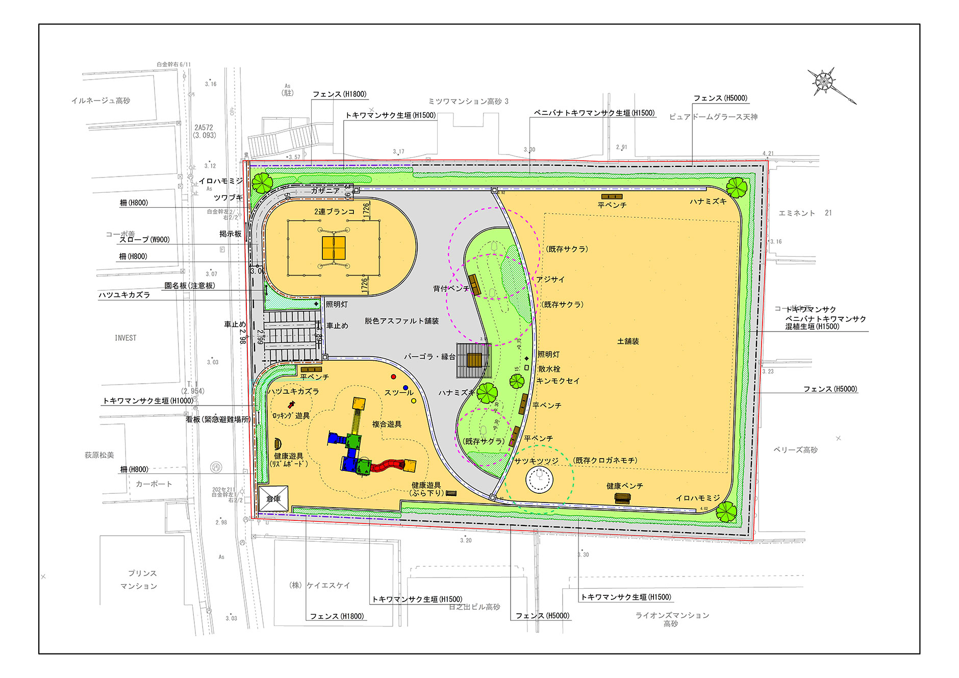 公園設計図面イメージ