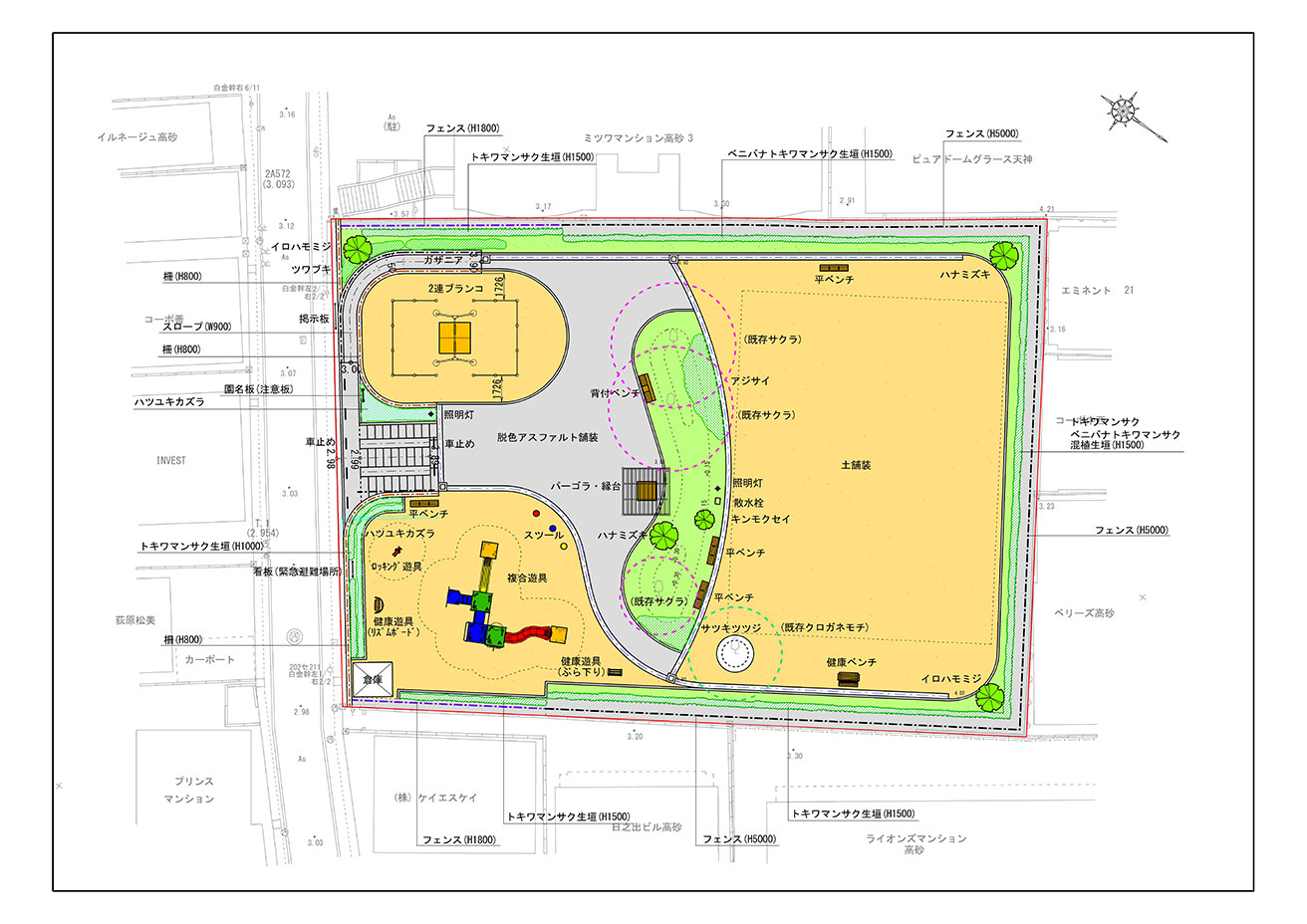 公園設計図面イメージ